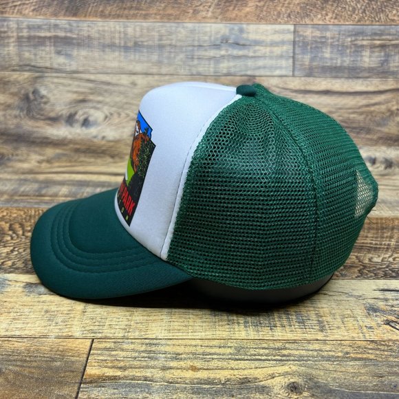 Olympic National Park Mens Trucker Hat Green Snapback Washington State PNW Cap - Picture 4 of 8